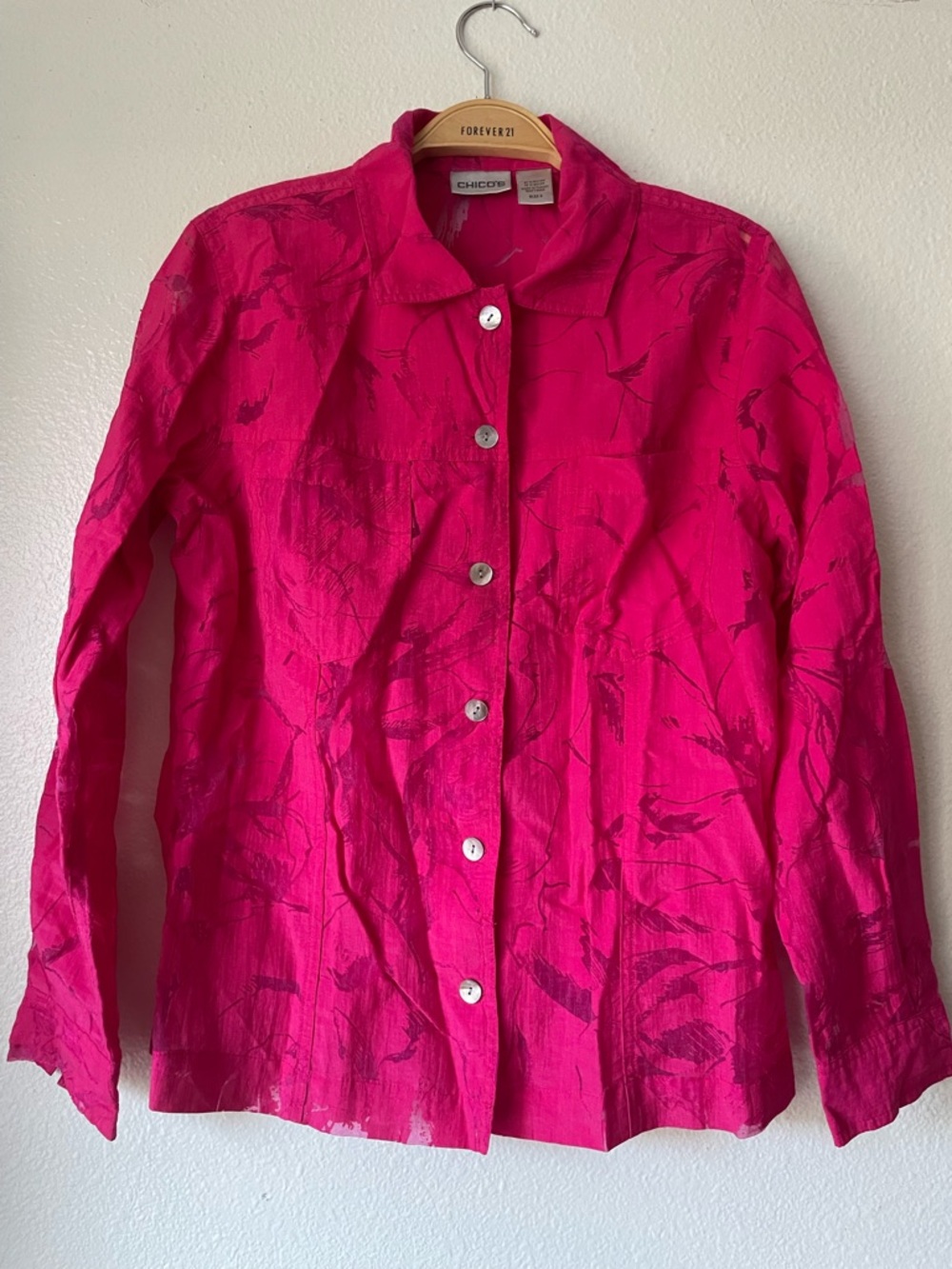 Vintage 90’s Chico’s Women’s Long Sleeve Button Up shirt
